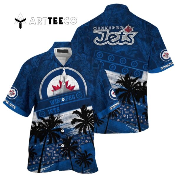 Winnipeg Jets Palm Tree Pattern Unisex Sport Hawaiian shirt 1