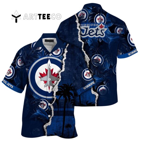 Winnipeg Jets Palm Tree Summer Hawaiian shirt 1