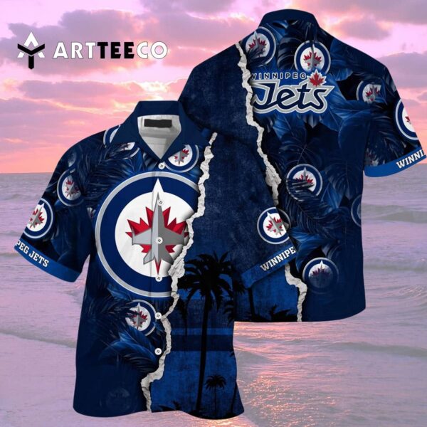 Winnipeg Jets Palm Tree Summer Hawaiian shirt 2
