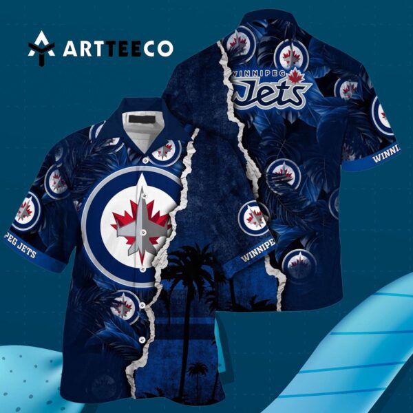 Winnipeg Jets Palm Tree Summer Hawaiian shirt 3