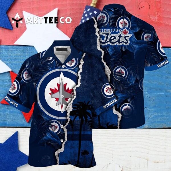 Winnipeg Jets Palm Tree Summer Hawaiian shirt 4