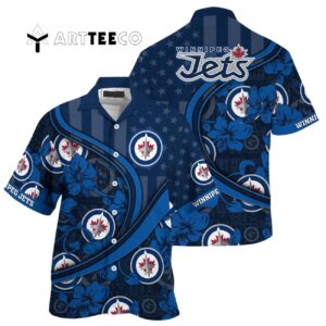 Winnipeg Jets Summer Flower Hawaiian shirt 1