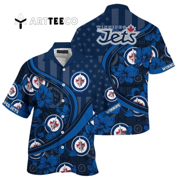 Winnipeg Jets Summer Flower Hawaiian shirt 1