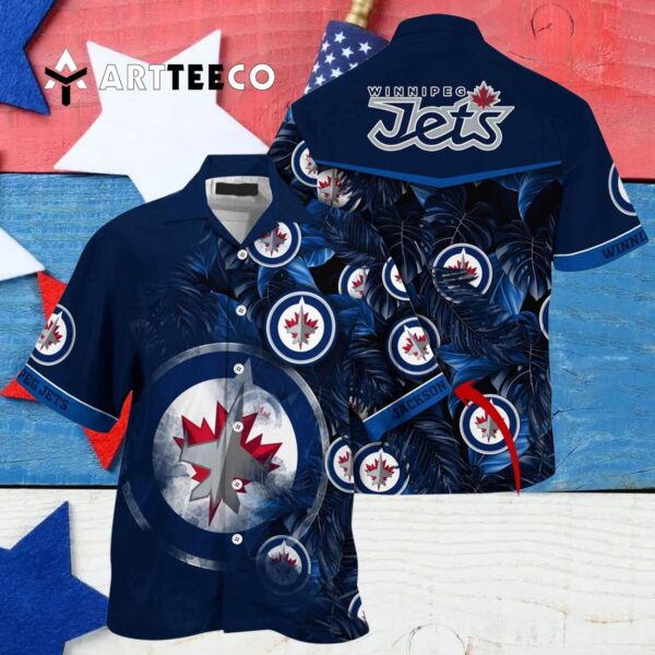 Winnipeg Jets Summer Hawaiian shirt 4