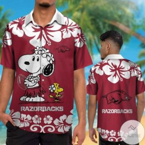 Arkansas Razorbacks Snoopy Hawaiian Shirt