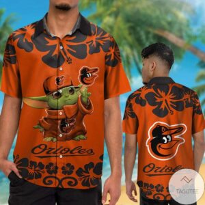 Baltimore Orioles Baby Yoda Hawaiian Shirt