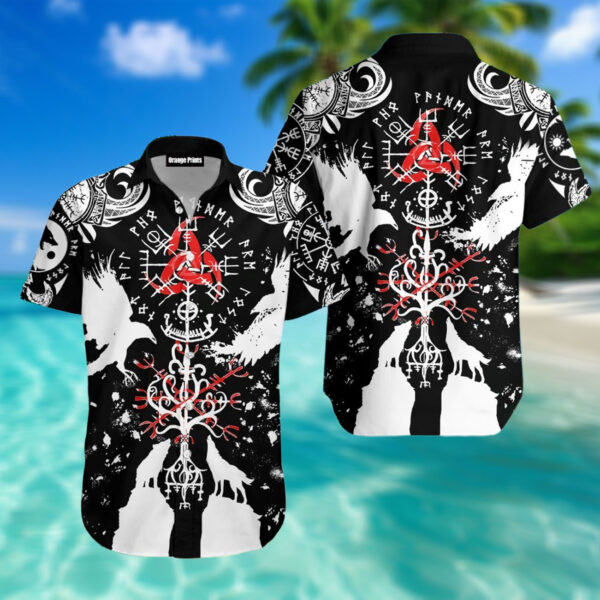 Beautiful Vikings Tattoo Fathers Day Hawaiian Shirt