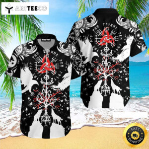 Beautiful Vikings Tattoo Happy Fathers Day Hawaiian Shirt