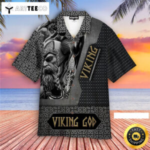 Black And White Viking God Happy Fathers Day Hawaiian Shirt