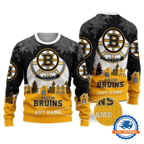 Boston Bruins Hockey New Design Litmited Christmas Ugly Sweater