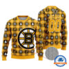 Boston Bruins Personalized Snow Tree Christmas Ugly Sweater