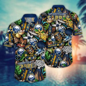 Buffalo Sabres Tropical Tiki Adventure Hawaiian Shirt