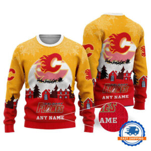 Calgary Flames Hockey New Design Litmited Christmas Ugly Sweater