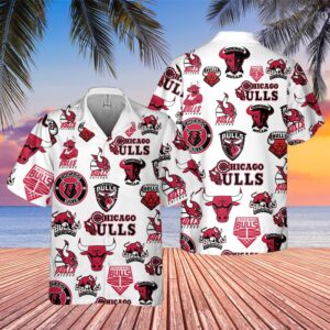 Chicago Bulls Logo Frenzy Hawaiian Shirt