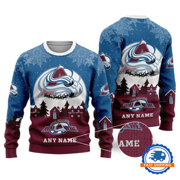 Colorado Avalanche Hockey New Design Litmited Christmas Ugly Sweater