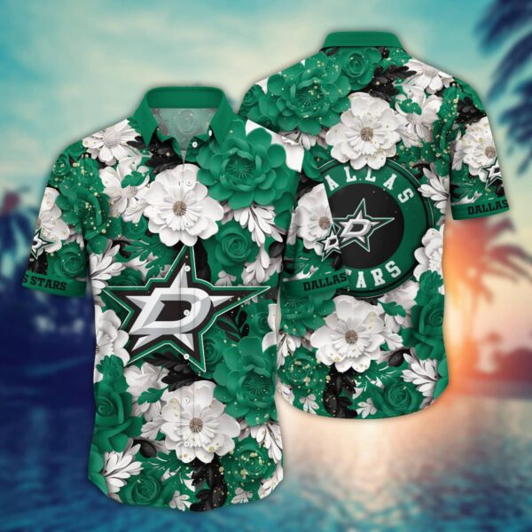 Dallas Stars Floral Luxe Hawaiian Shirt