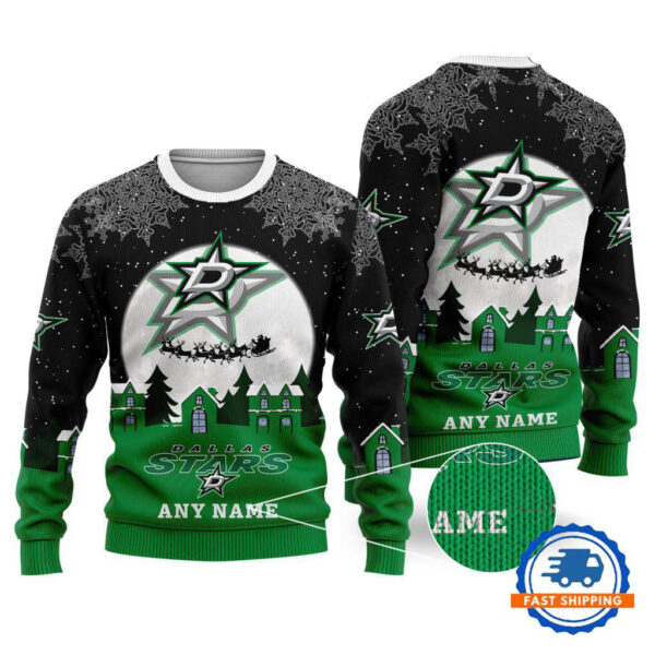 Dallas Stars Hockey New Design Litmited Christmas Ugly Sweater