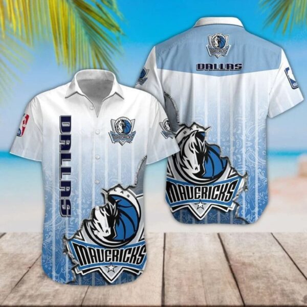 Dallas Stars Mavericks Classic Fade Hawaiian Shirt