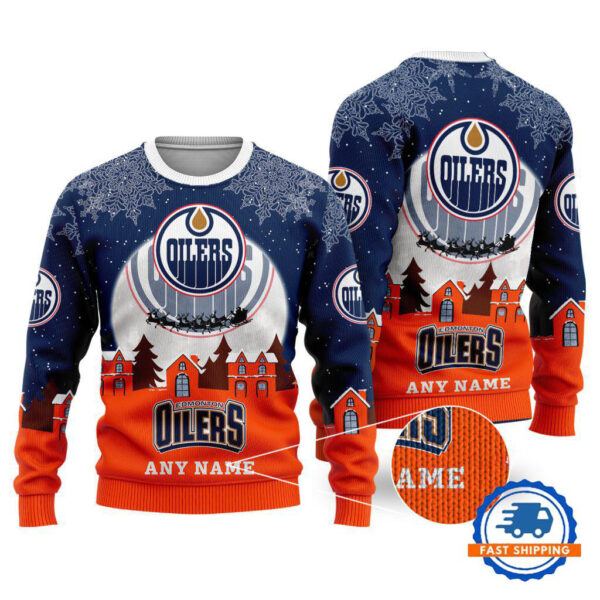 Edmonton Oilers Hockey New Design Litmited Christmas Ugly Sweater