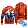 Edmonton Oilers Personalized Snow Tree Christmas Ugly Sweater