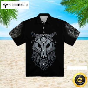 Fenrir 3d Vikings Happy Fathers Day Hawaiian Shirt