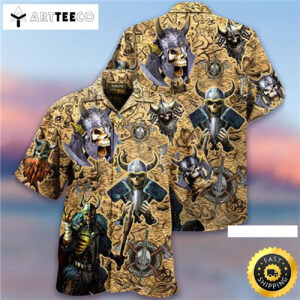 Fight Like A Viking Happy Fathers Day Hawaiian Shirt