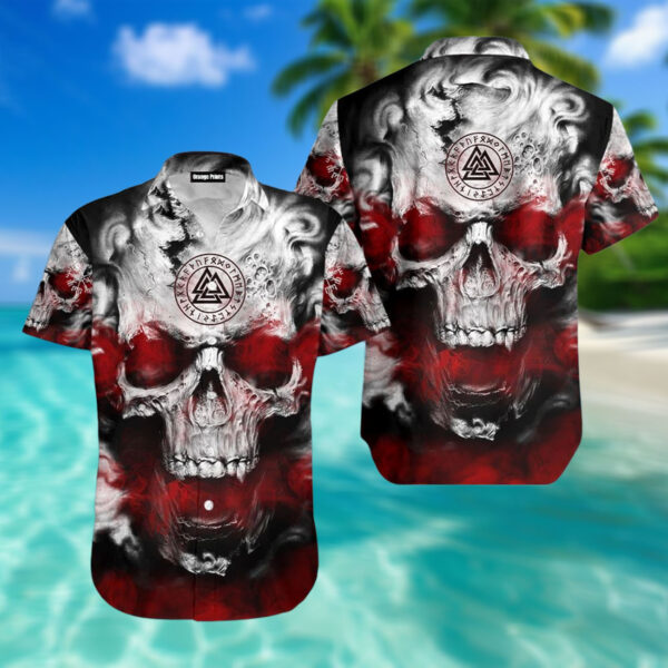 Floki Skull Viking Happy Fathers Day Hawaiian Shirt