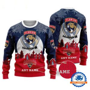 Florida Panthers Hockey New Design Litmited Christmas Ugly Sweater