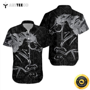 Icelandic Viking Horse Happy Fathers Day Hawaiian Shirt
