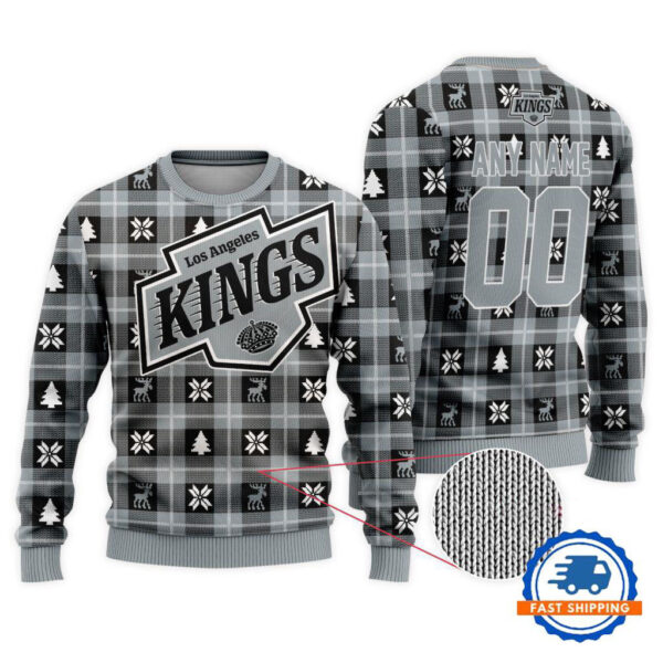 Los Angeles Kings Personalized Snow Tree Christmas Ugly Sweater
