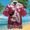 Mickey Mouse And Surfboard Alabama Crimson Tide Hawaiian Shirt