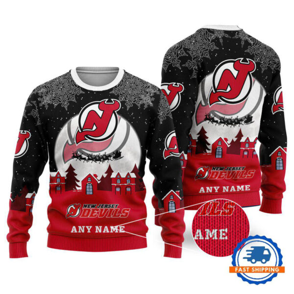 New Jersey Devils Hockey New Design Litmited Christmas Ugly Sweater