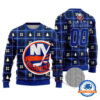 New York Islanders Personalized Snow Tree Christmas Ugly Sweater