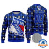 New York Rangers Personalized Snow Tree Christmas Ugly Sweater