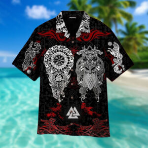 Norse History Viking Fenrir Happy Fathers Day Hawaiian Shirt