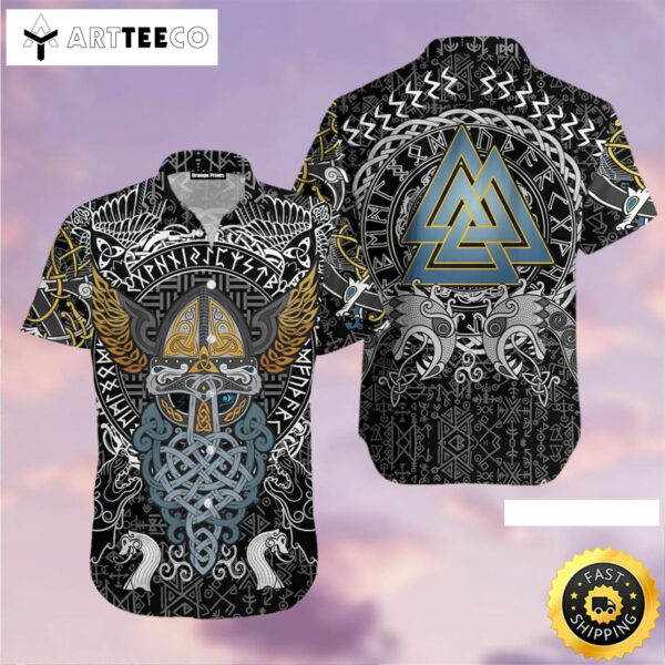 Odin Viking Happy Fathers Day Hawaiian Shirt