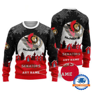 Ottawa Senators Hockey New Design Litmited Christmas Ugly Sweater