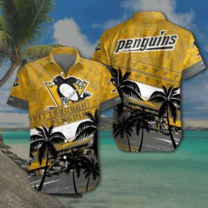 Pittsburgh Penguins Palm Paradise Hawaiian Shirt