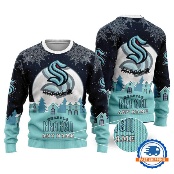 Seattle Kraken Hockey New Design Litmited Christmas Ugly Sweater