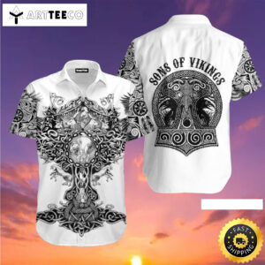 Sons Of Vikings Happy Fathers Day Hawaiian Shirt
