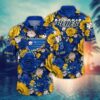 St Louis Blues Golden Bloom Hawaiian Shirt