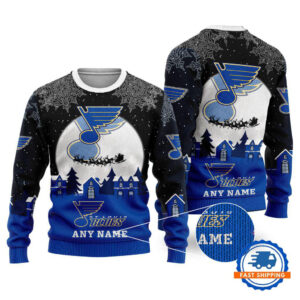St Louis Blues Hockey New Design Litmited Christmas Ugly Sweater