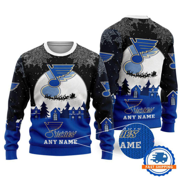 St Louis Blues Hockey New Design Litmited Christmas Ugly Sweater