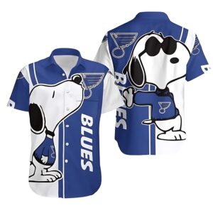 St Louis Blues Snoopy Cool Hawaiian Shirt