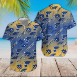 St Louis Blues Sunset Palm Hawaiian Shirt