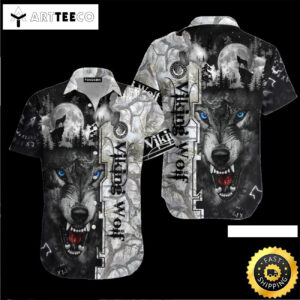The Legend Of Viking Wolf Aloha Happy Fathers Day Hawaiian Shirts