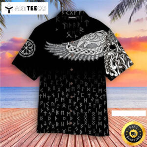 The Raven Vikings Happy Fathers Day Hawaiian Shirt