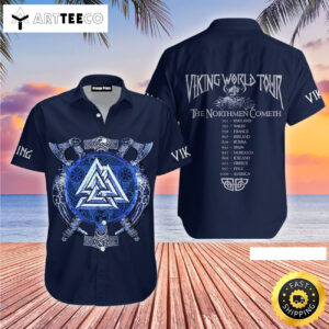 The Viking World Tour Happy Fathers Day Hawaiian Shirt