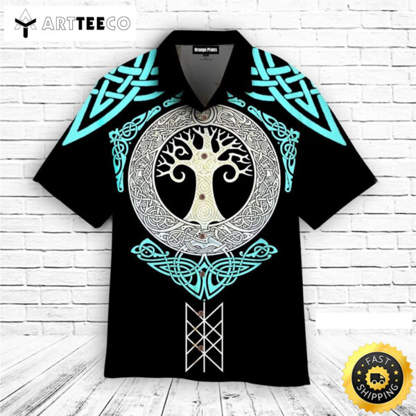 Tree Of Life Viking Happy Fathers Day Hawaiian Shirt