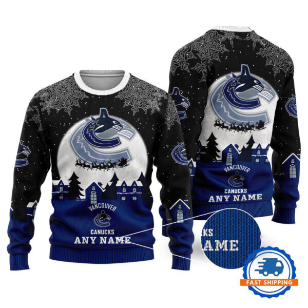 Vancouver Canucks Hockey New Design Litmited Christmas Ugly Sweater